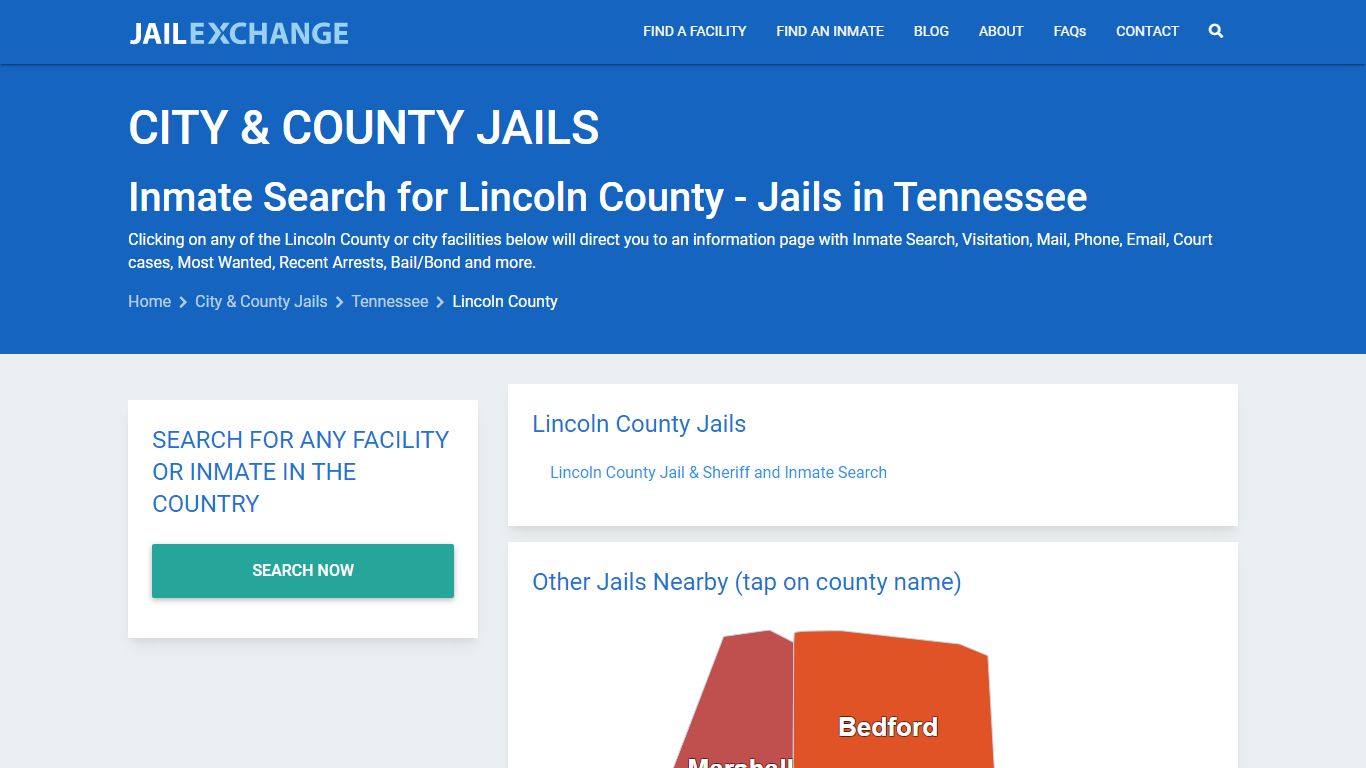 Inmate Search for Lincoln County | Jails in Tennessee - Jail Exchange